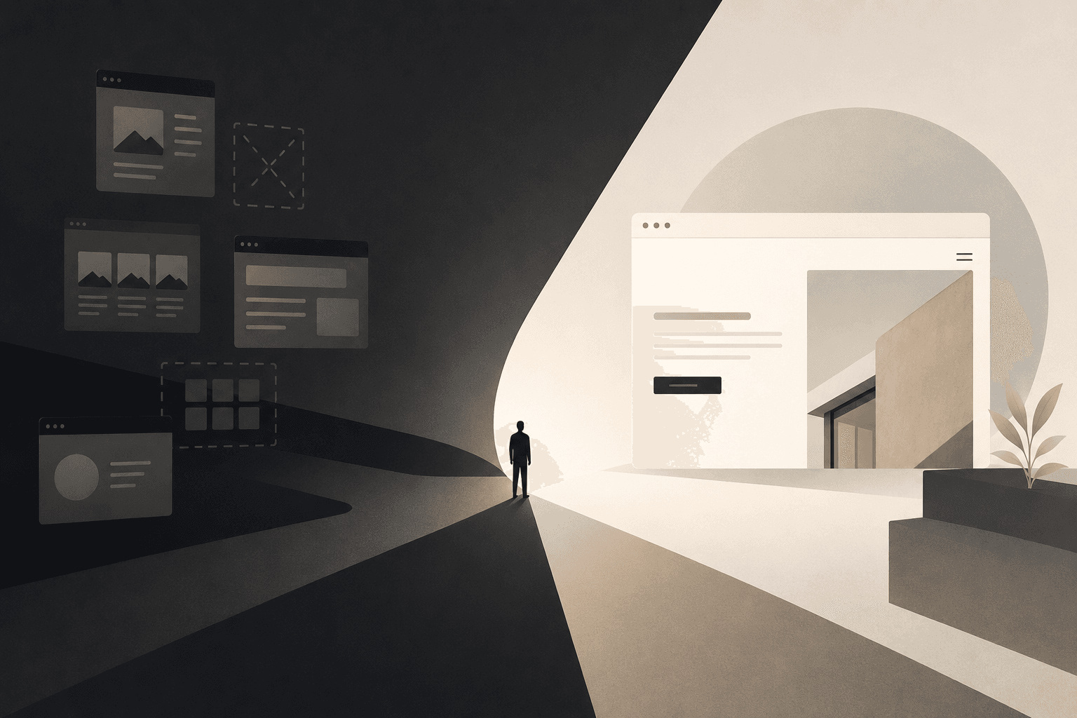Illustration einer individuell gestalteten Website