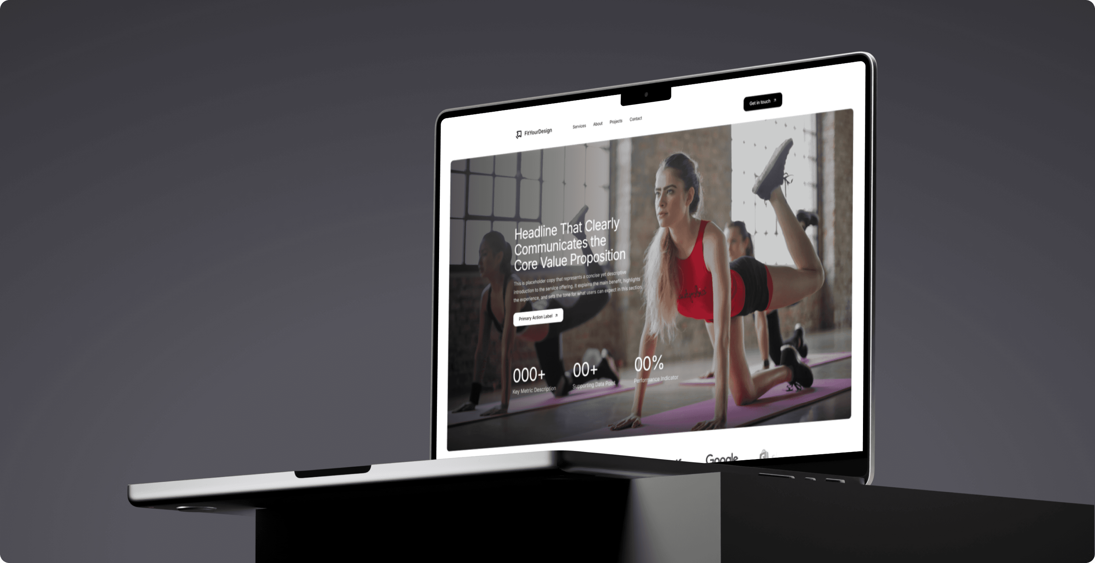 Website Vorschau auf Laptop