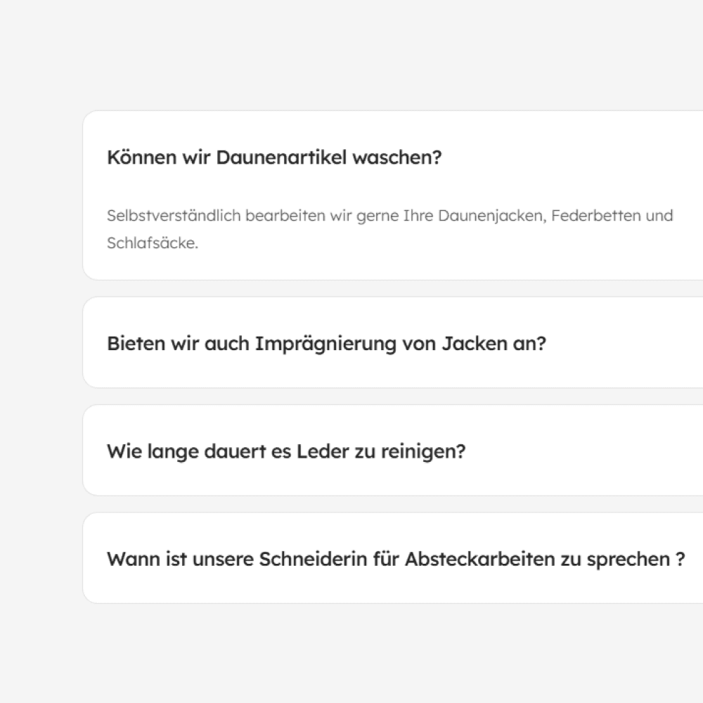 Standorte und Öffnungszeiten der Wäscheria Website
