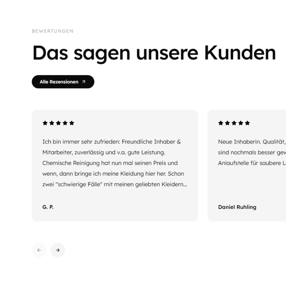 Standorte und Öffnungszeiten der Wäscheria Website